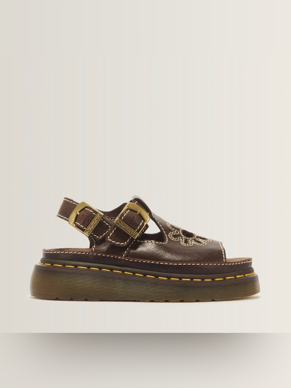 Dr. Martens Dunnet Flower Full Grain Leather Sandals (Platform)